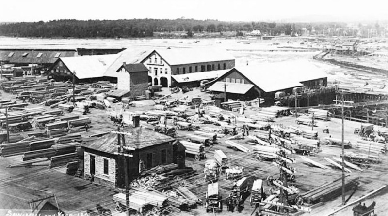 J.R. Booth Company saw mill and yard. ca. 1900. Photo by William Morell Harmer / Library and Archives Canada / C-003017